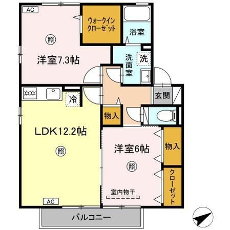 ひるがお　A棟の物件間取画像